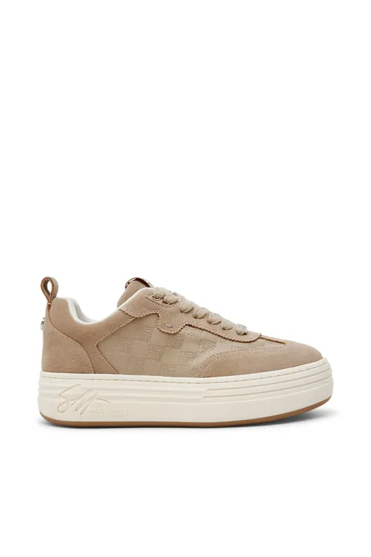 Steve Madden Catapult Sneakers Taupe Suede Maat: 38 | Sneakers Outlet | Dames | Beige
