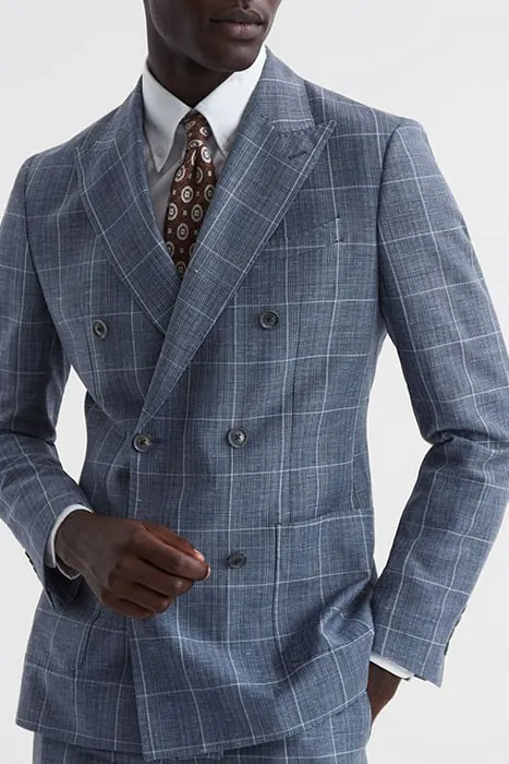 Reiss Aintree-db Blazer — Indigo Maat: 40 | Blazers Outlet | Heren | Blauw