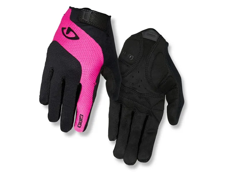 Rękawiczki damskie GIRO TESSA GEL LF długi palec czarny bright różowy (XL)