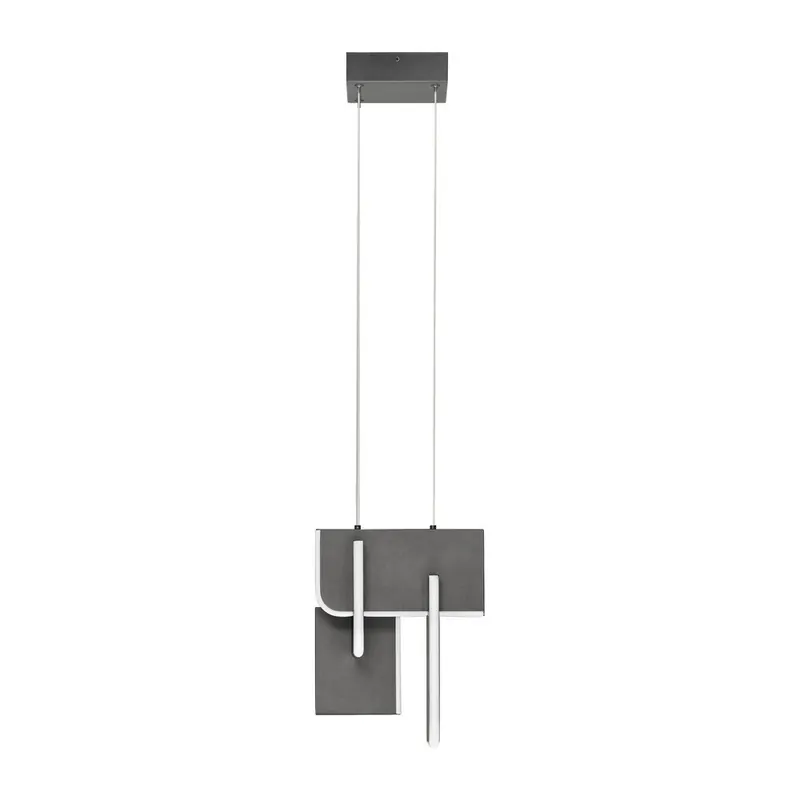 Jasnoszara metalowa lampa wisząca LED ze ściemniaczem Totem – Nova Luce