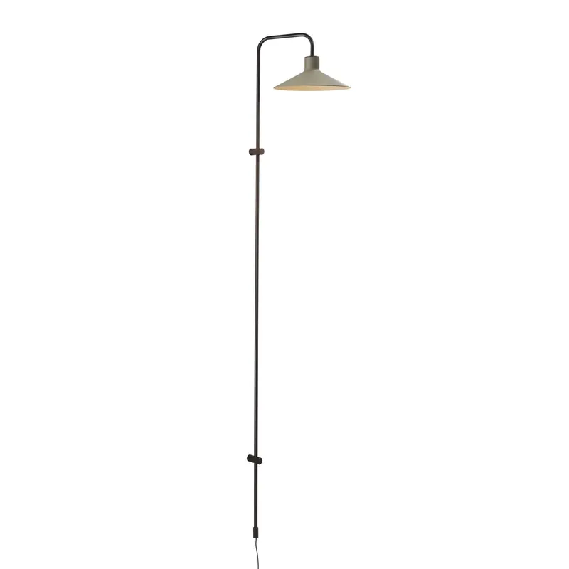 Lampa ścienna Bover Platet A/05, czarny/oliwkowo-szary, 142 cm, E14