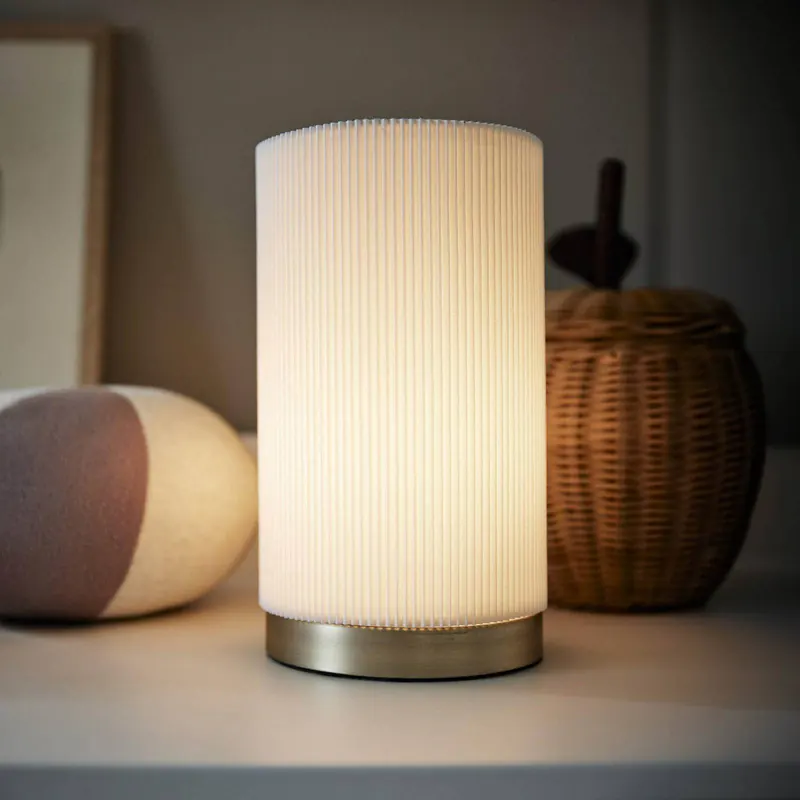 Lampa stołowa PR Home Dora, biała, wysokość 25 cm