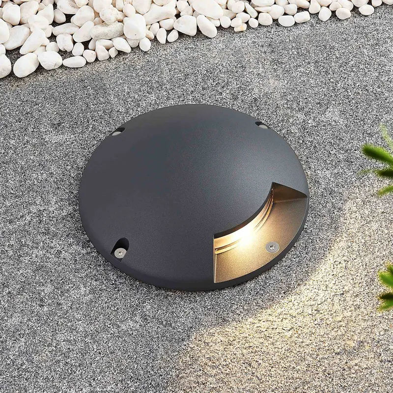 Reflektor podłogowy LED Lindby Cormac, 1-punktowy, Ø 21 cm, IP67