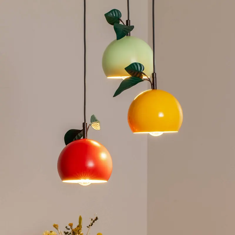 Lampa żyrandol Apple mix, kolorowy, metal, Ø 42 cm, 3-punktowa, E27
