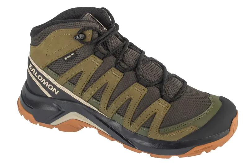 Salomon X-Adventure Recon Mid GTX L47814600, Męskie, Zielone, buty trekkingowe, przewiewna siateczka, rozmiar: 42 2/3