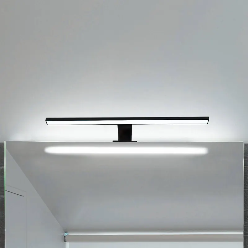 Oświetlenie lustra LED Bill, szerokość 60 cm, czarna, metalowa, 4000 K