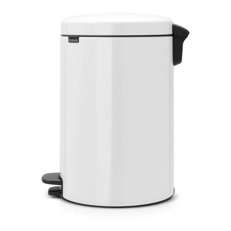 Biały stalowy kosz na śmieci z pedałem 20 l NewIcon – Brabantia