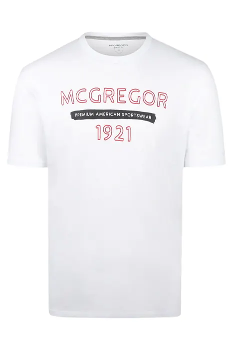 McGregor T- Shirt 1921 White Maat: M | T-shirts met Print Outlet | Heren | Wit