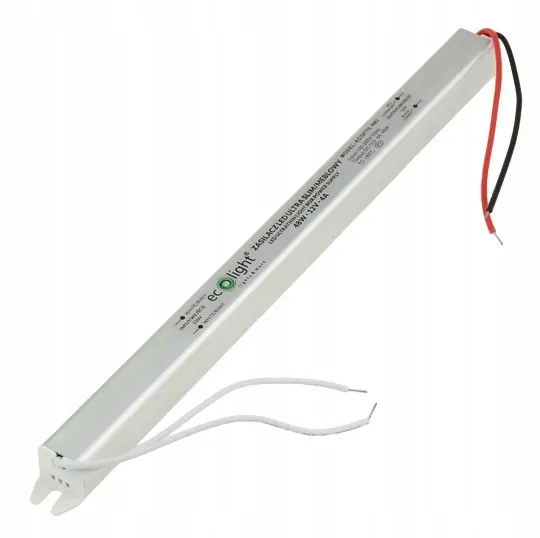 Zasilacz Meblowy Cieńki Slim Do Ledów Led 12V 48W 4A IP20
