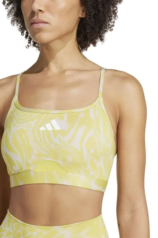 Adidas Performance Aeroreact Training Light Support Bra Wonder Alum Maat: XL(C-D) | Sport BH's Outlet | Dames | Geel