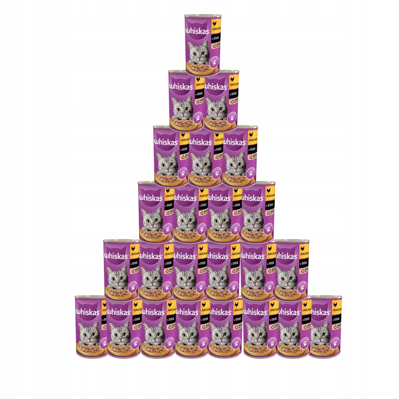 Whiskas mokra karma dla kota z kurczakiem w sosie puszka 24 x 400 g