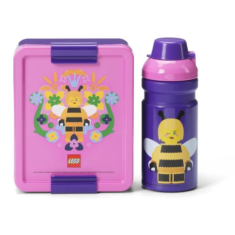 Pojemnik śniadaniowy dla dzieci z butelką Bee – LEGO®