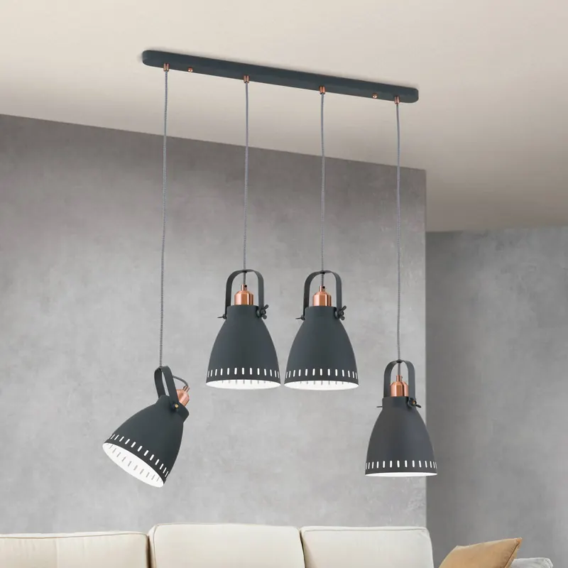 Lampa wisząca Theke z metalu, 4-punktowa