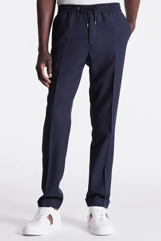 Paul Smith Mens Drawcord Trouser Very Dark Navy Maat: W30 | Tailored Broeken Outlet | Heren | Blauw
