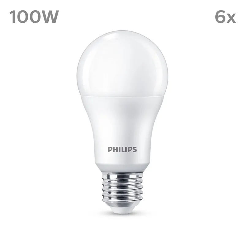 Philips LED E27 13W 1521lm 4 000 K mat 6 szt.