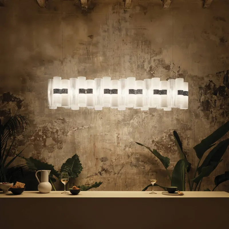 Żyrandol LED Slamp La Lollo, biały, 140 cm
