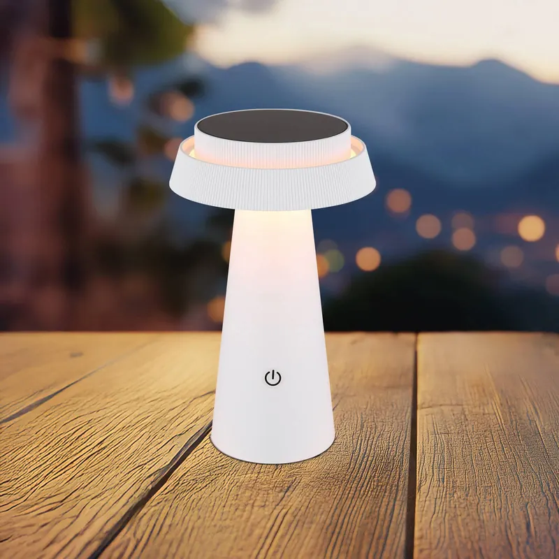 Lampa stołowa LED 36624, biała, akumulator, CCT, IP54, ściemniana