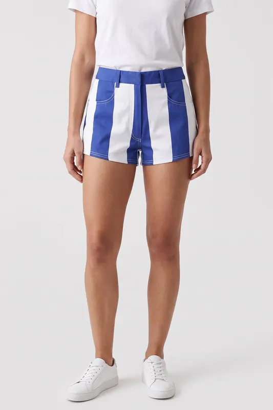 Moschino Nautical Striped Shorts Blue Maat: 36 | Korte Broeken Outlet | Dames | Blauw