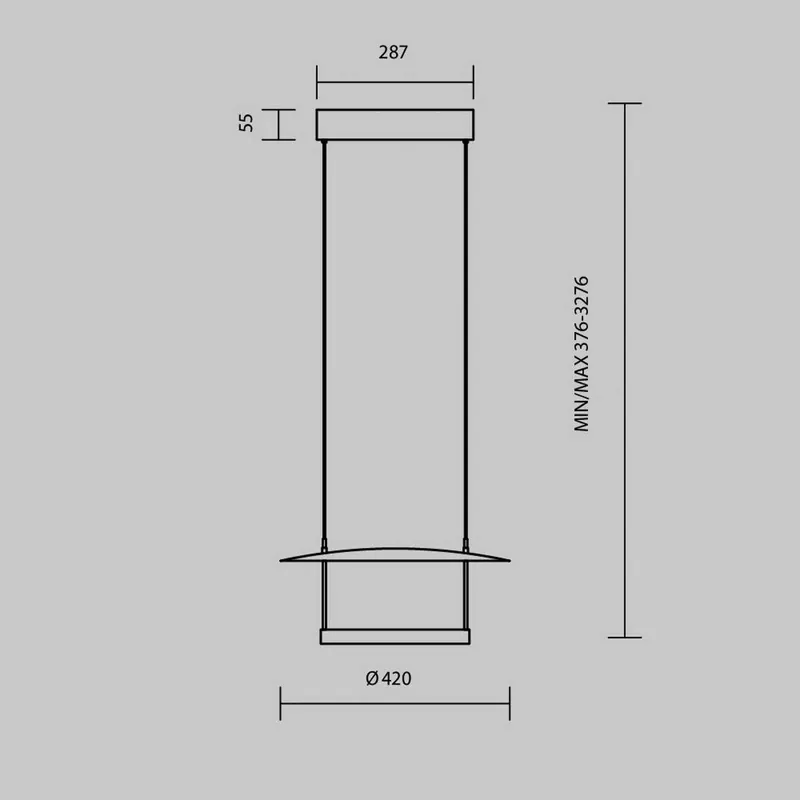 Lampa wisząca LED Maytoni Ambience, Ø42 cm, metal, czarny/biały