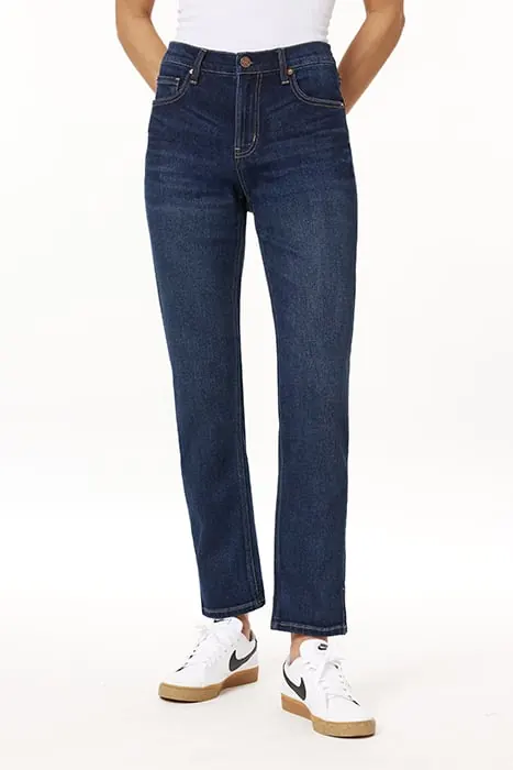Scotch & Soda High Five High Rise Side Slit Cut Both Ways Maat: W24 | Straight Jeans Outlet | Dames | Blauw