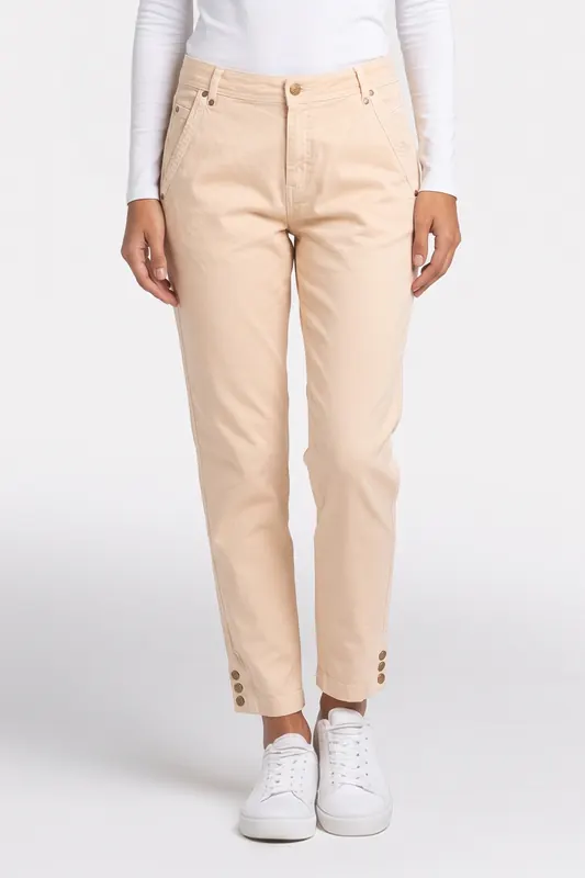 Summum Woman Tapered Rough Twill Ivory Maat: 40 | Chino's Outlet | Dames | Beige