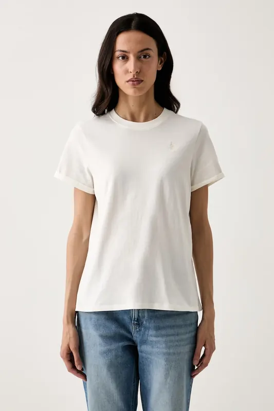 U.S. Polo Assn. T-shirt damski bawełniany CREW NECK
