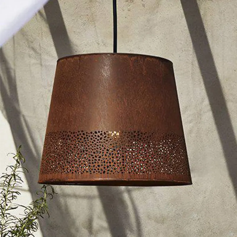 PR Home żyrandol Corta, kolor rdzawy, wtyczka, Ø 38 cm, E27