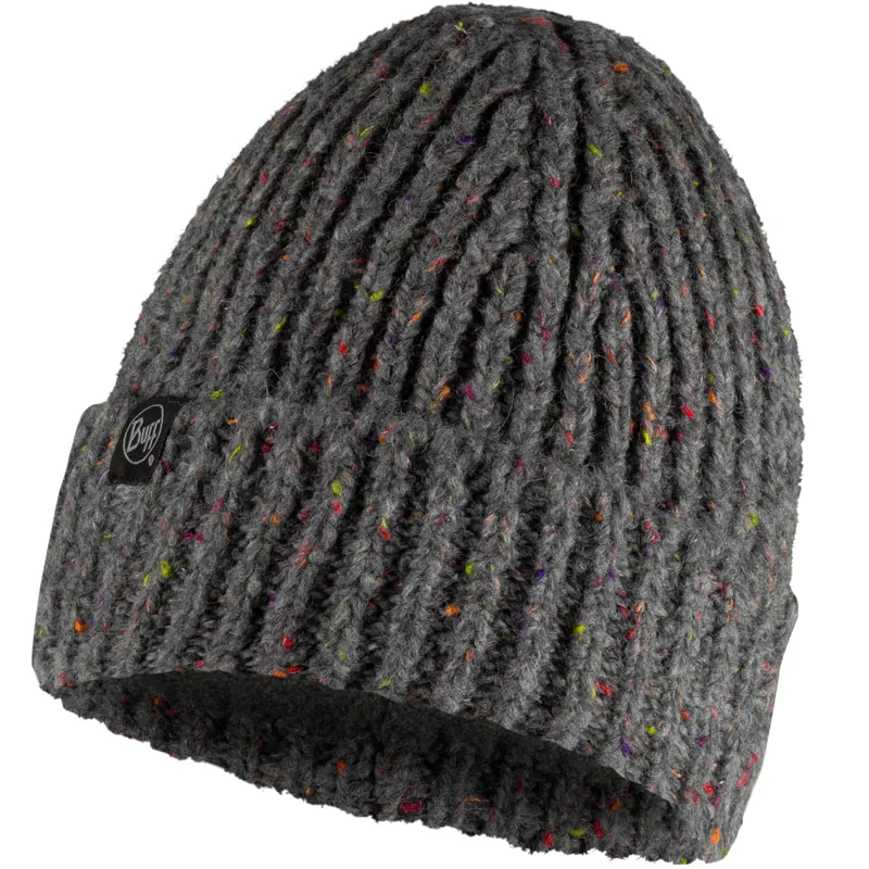 Buff Kim Knitted Fleece Hat Beanie 1296989371000, Unisex, Szare, czapki, akryl, rozmiar: One size