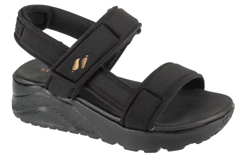 Skechers Uno Lite Sandal - Sunny Stand 310372L-BKRG, Dla dziewczynki, Czarne, sandały, tkanina, rozmiar: 35