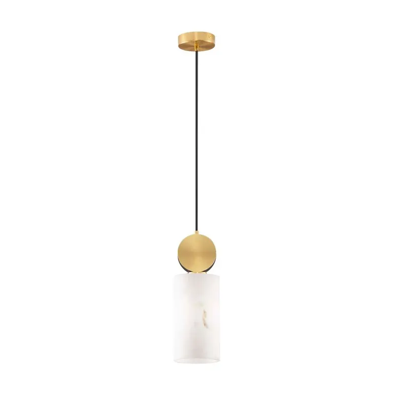 Kremowa/w kolorze mosiądzu lampa wisząca w dekorze kamienia ø 12 cm Maru – Nova Luce