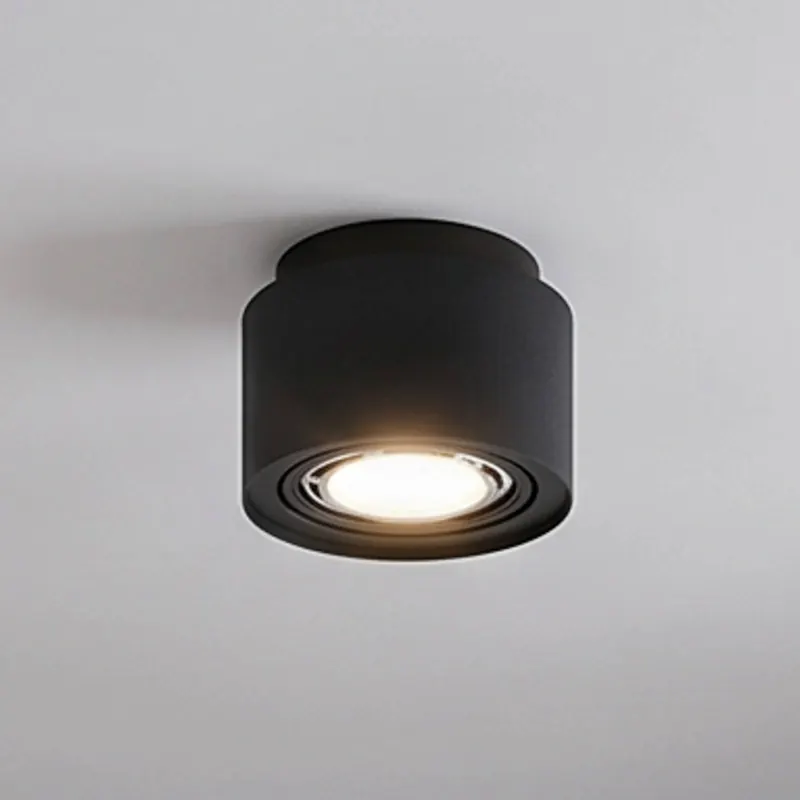 Arcchio lampa sufitowa Walisa, Ø 15 cm, czarny, metal, GU10