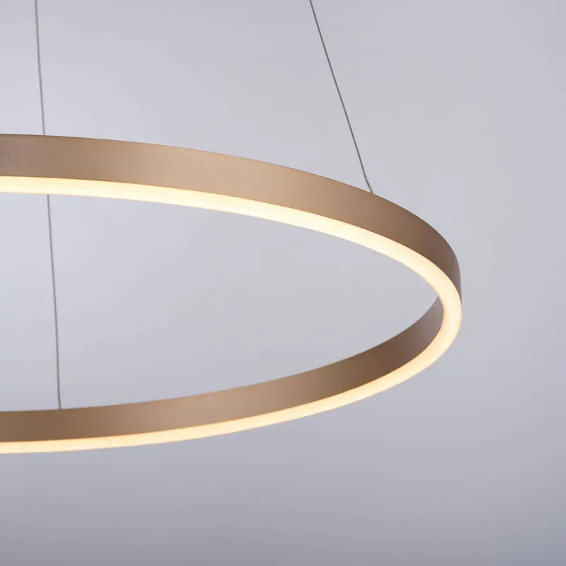Lampa wisząca LED Ritus, Ø 58,5 cm, matowy mosiądz