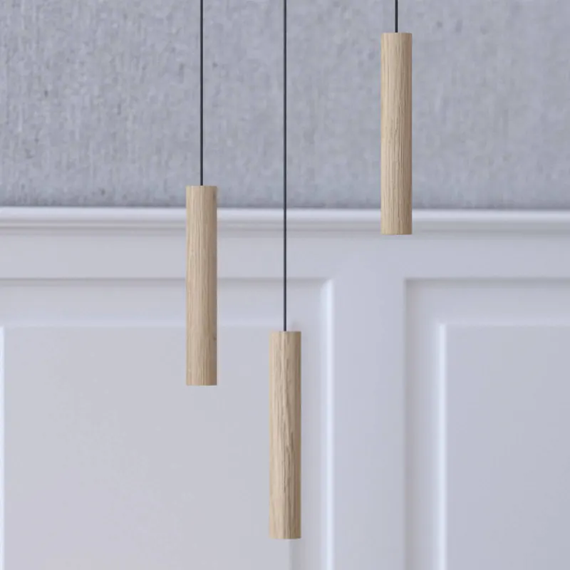 UMAGE Chimes Tall lampa wisząca LED dąb jasny