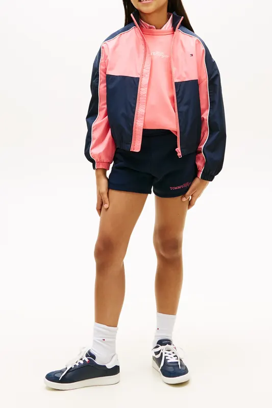 Tommy Hilfiger Girls Glitter Tommy Shorts Dark Night Navy Maat: 10Y | Broeken Outlet | kids | Blauw