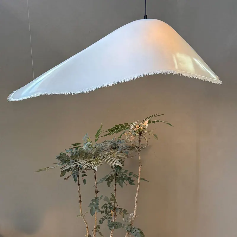 Lampa wisząca Karman Moby Dick, długość 150 cm, włókno szklane, biały