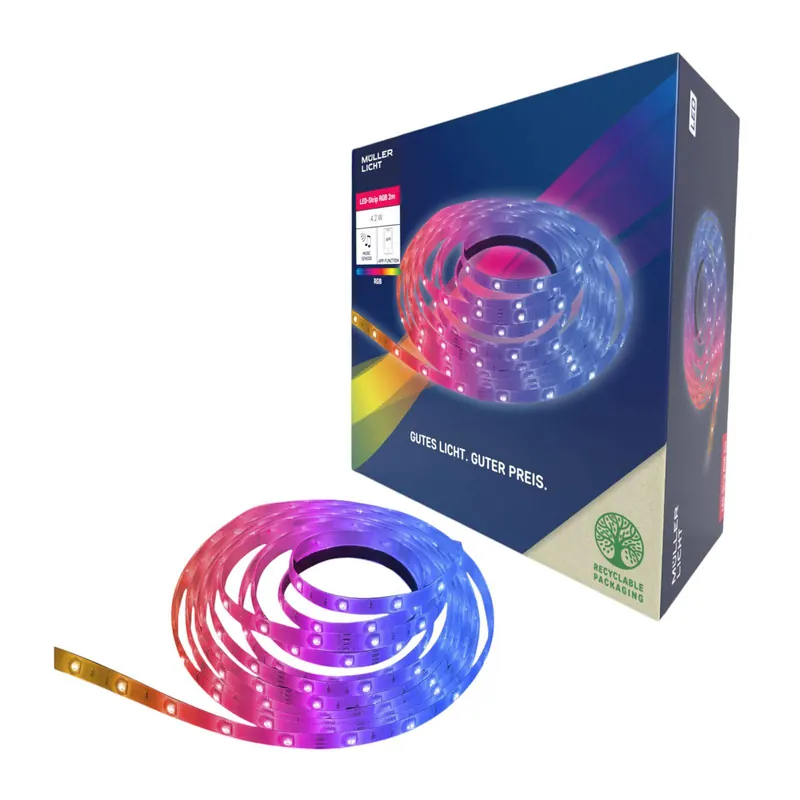 Taśma LED Smart RGB, długość 2 m, czujnik muzyczny, USB, aplikacja Tuya