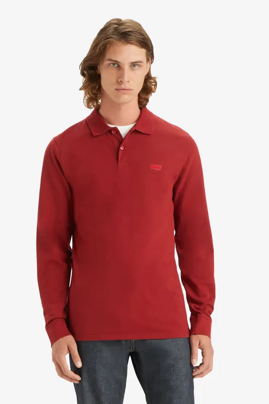 Levi's Long Sleeve Slim Housemark Polo Maat: M | Poloshirts Outlet | Heren