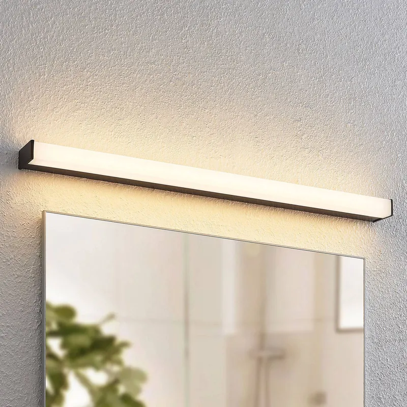Kinkiet LED do łazienki Ulisan, 89 cm, czarny, kątowy