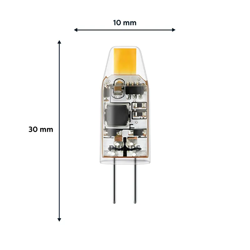 Żarówka LED Philips typu G4, 1 W, 2700 K, przezroczysta, zestaw 2 sztuki
