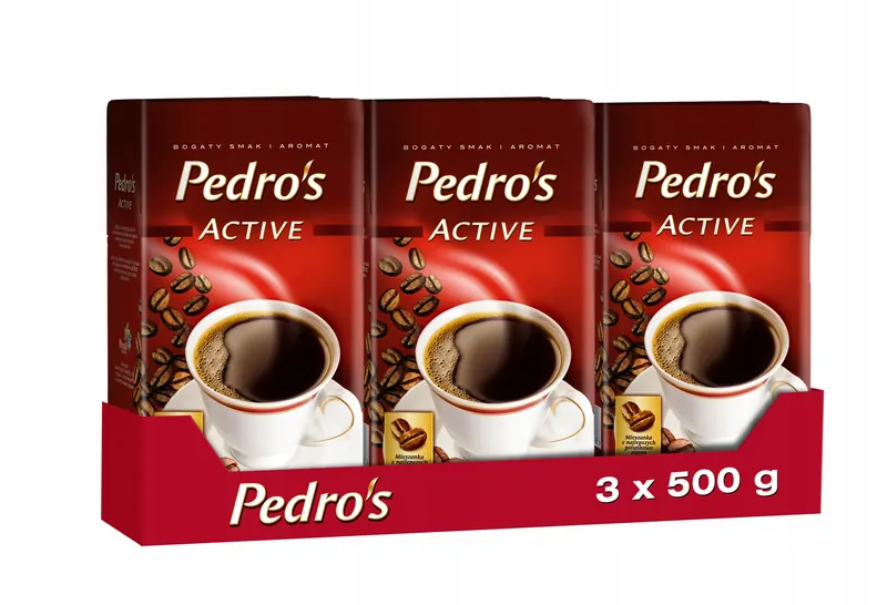 Pedro's Active kawa mielona 500g x 3