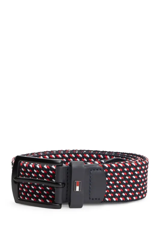 Tommy Hilfiger Denton Elastic Belt Corp Maat: 100 | Riemen Outlet | Heren | Blauw
