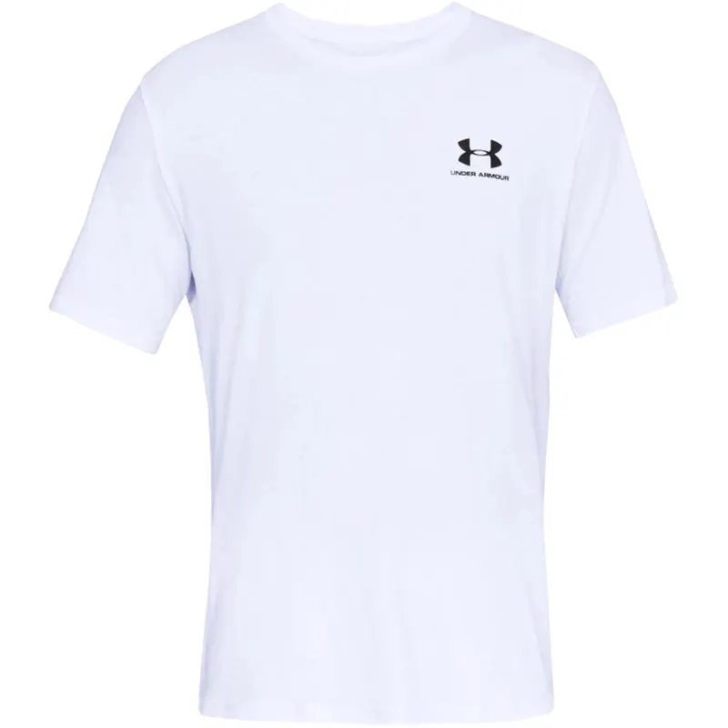 UNDER ARMOUR t-shirt męski koszulka treningowa SPORTSTYLE LEFT CHEST biała (S)