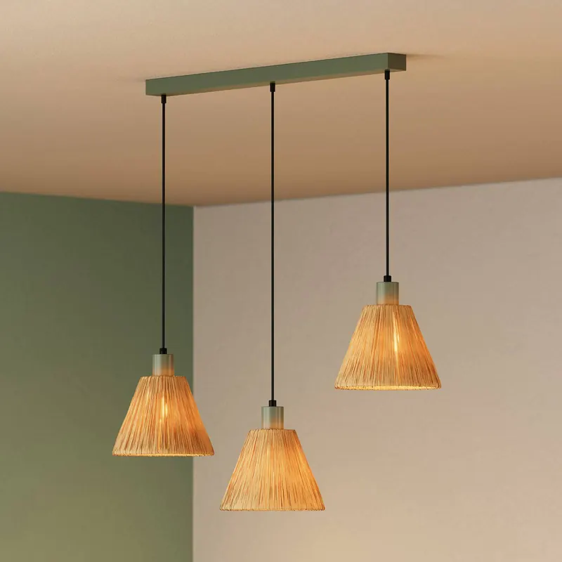 Żyrandol OSRAM Decor Raffia, 3-punktowa, rafia, naturalna