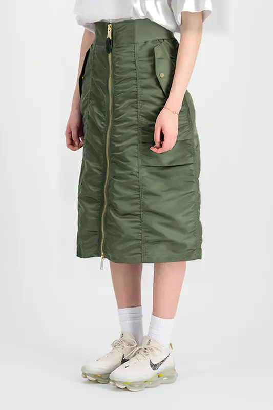Alpha Industries Ma-1 Midi Skirt Sage-green Maat: L | Midi Rokken Outlet | Dames | Groen