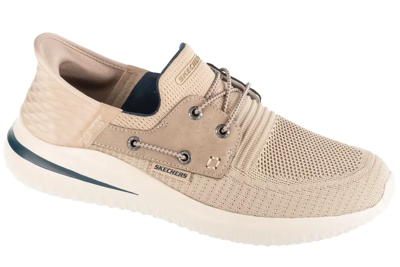 Skechers Slip-Ins: Delson 3.0 - Roth 210606-TPE, Męskie, Beżowe, buty sneakers, tkanina, rozmiar: 47,5