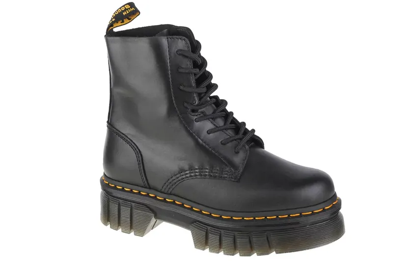 Dr. Martens Audrick 8-Eye Boot DM27149001, Damskie, Czarne, glany, skóra licowa, rozmiar: 41