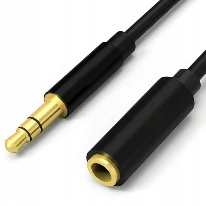 Przedłużacz Mini Jack Aux Audio Kabel Gold Hq 2M