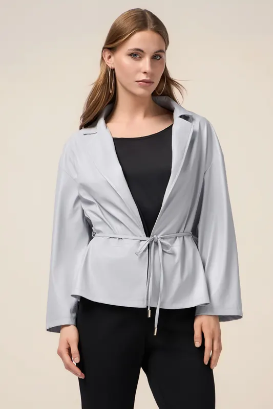 Oltre Unlined Jacket In Coated Fabric Grey Maat: XL | Lichte Jassen Outlet | Dames | Grijs