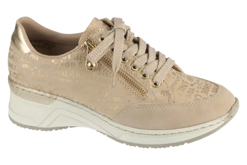 Rieker Sneakers N4316-62, Damskie, Beżowe, buty sneakers, skóra syntetyczna, rozmiar: 37