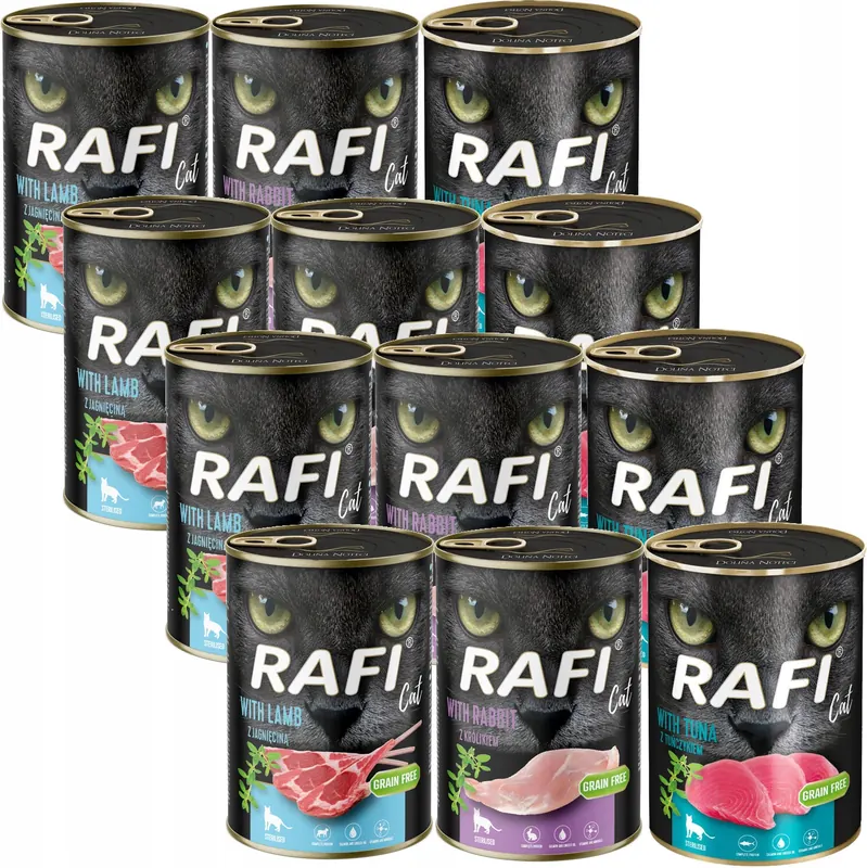 Rafi Cat Adult mokra karma dla kota MIX Smaków 12x 400g